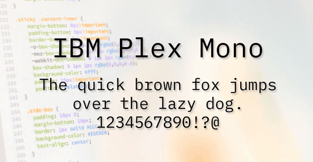 Fuente gratuita - IBM Plex Mono