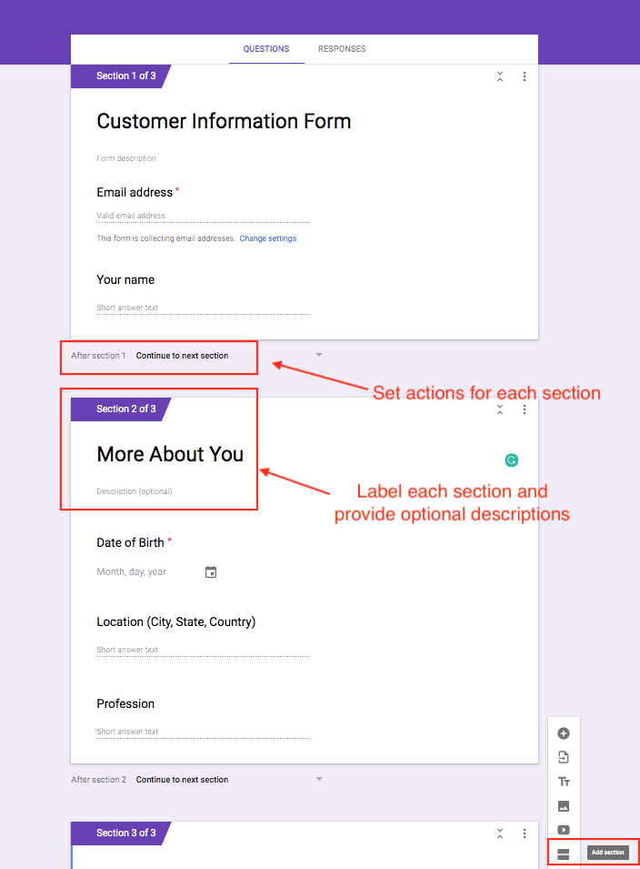 Google Formlar ekran görüntüsü - Form düzenleyici